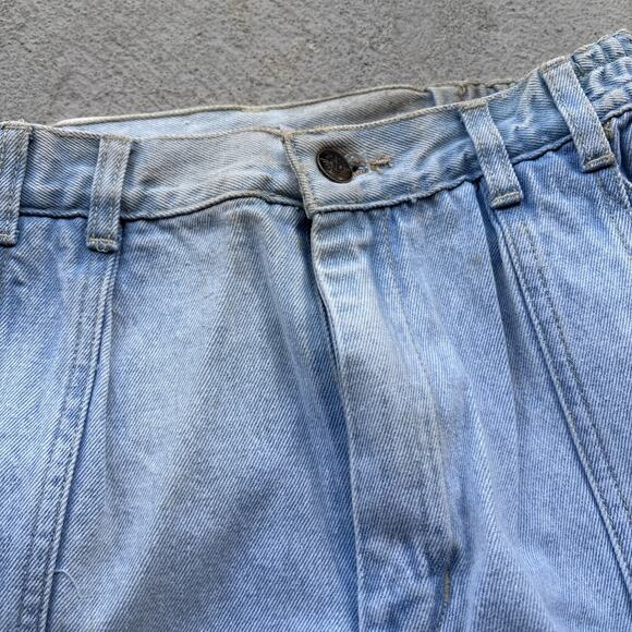 Deadstock 90s Dockers Jeans 30x32 Pleated Denim Levi’s Baggy Acid Wash Vintage - Picture 5 of 15